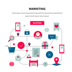 One page, banner web design template for marketing