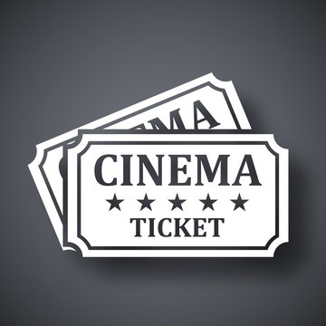 Vector cinema tickets icon