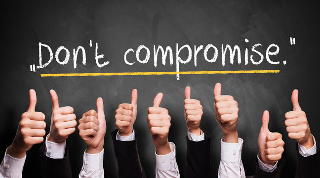 viele Daumen Hoch zum Zitat "Don't compromise" in der Produktentwicklung
