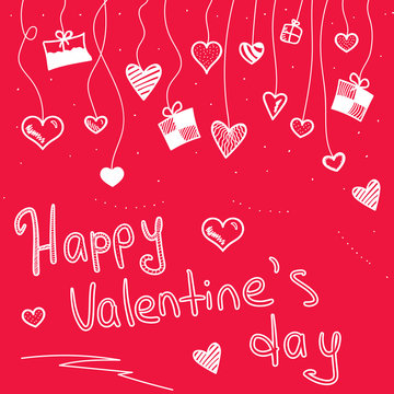 Lettering Happy Valentines day