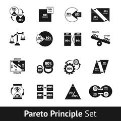 Pareto Diagram Set - obrazy, fototapety, plakaty