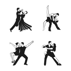 Fototapeta premium Dance Icons Set