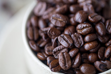 Coffee cup and beans 
