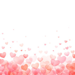 red hearts valentine day background