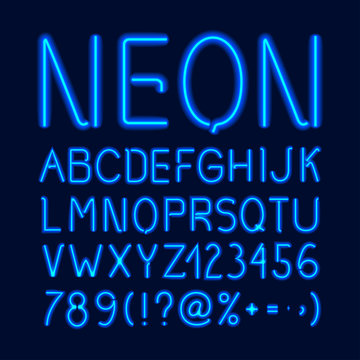 Neon Glow Alphabet
