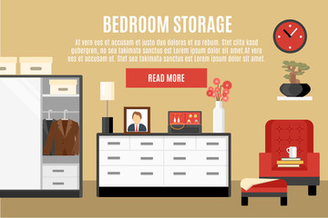 Bedroom Storage Illustration 