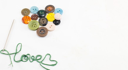 heart made out of buttons