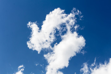 blue sky with cloud closeup