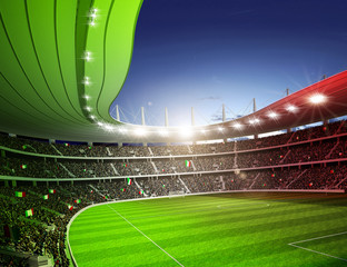 Stadion farbiges Licht Italien 1 © OH