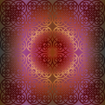 Vector square flower pattern symmetrical