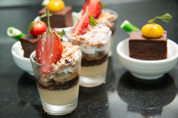 Mini cake on the table