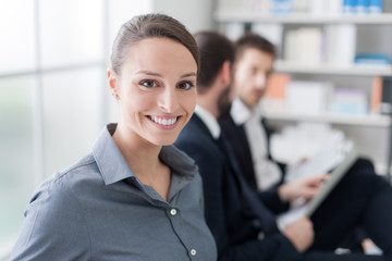 Business people having a meeting