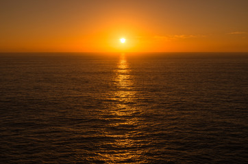 Sunset over the ocean