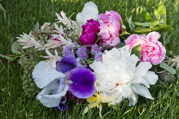 summer beautiful bouquet of fresh flowers