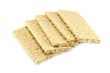 dietetic bread on a white background