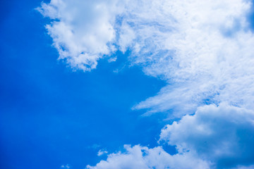 clouds in blue sky for background