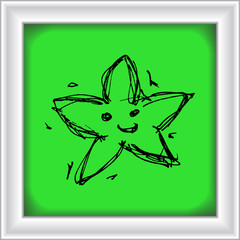 sketch drawing of a star