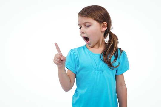 Cute Girl Shaking Finger Saying No