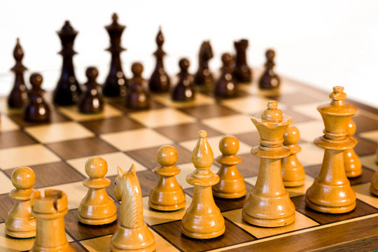 chess game made of valuable wood