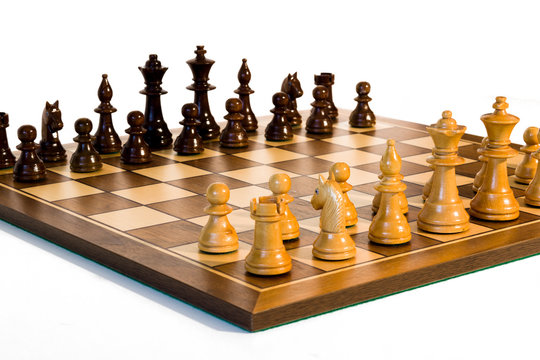 chess game made of valuable wood