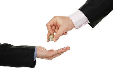 giving money