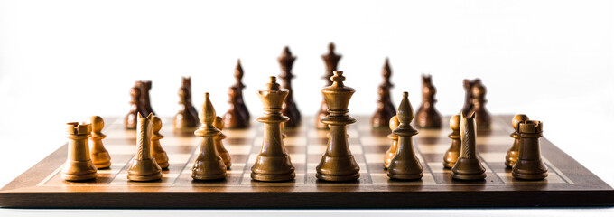 chess game made of valuable wood © shapoy