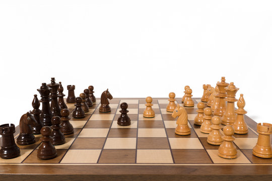 chess game made of valuable wood