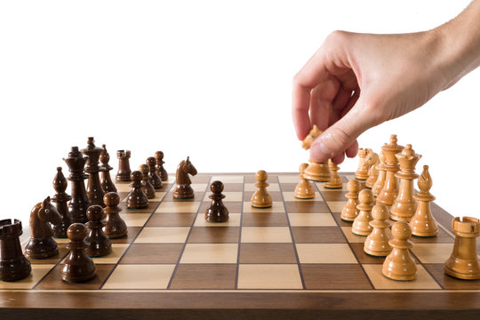 chess game made of valuable wood