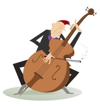 Cellist. Cellist is playing music with the great feeling
