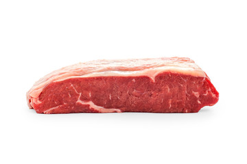 Raw beef rump steak horizontal