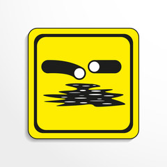 Symbol. Pipeline rupture. Vector icon.