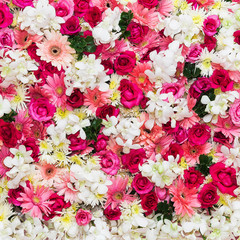 Beautiful flowers background for wedding scene