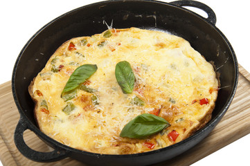 Fritata with vegetables and parmesan