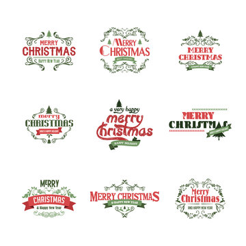 merry christmas label