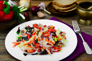 Chinese Vegetable Stew. Paprika, Peas, Carrots. Diet Food