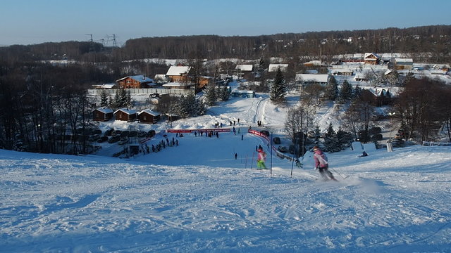 Children Skiing Extreme