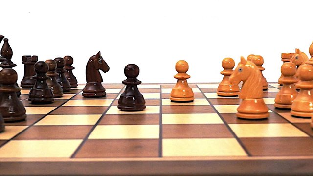 Chess game made of valuable wood