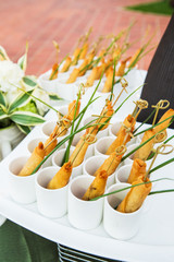 shrimp spring rolls and thai spring rolls