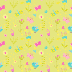 Baby Girl Seamless Background - for design and scrapbook