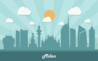 Milan skyline - flag design