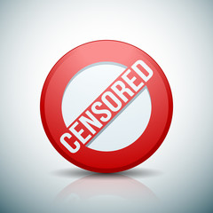 Censored sign button