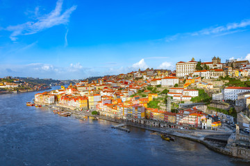 Ribeira, the old town of Porto, Portugal - obrazy, fototapety, plakaty