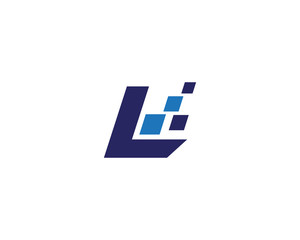 L digital letter logo