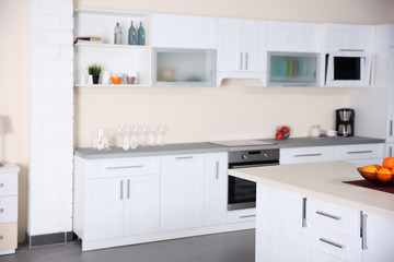 Obraz na płótnie Canvas Luxury kitchen interior