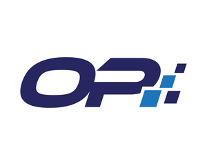 OP digital letter logo