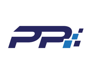 PP digital letter logo