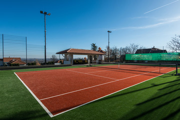 Tennis court on private property
