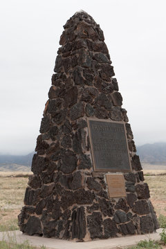 The Basalt Obelisk Marking Ground Zero of the First Atomic Test at the Trinity Site