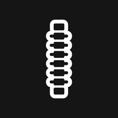 stylish black and white icon human vertebra