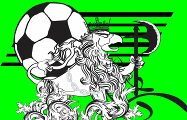 gryphon soccer crest background in vector format
